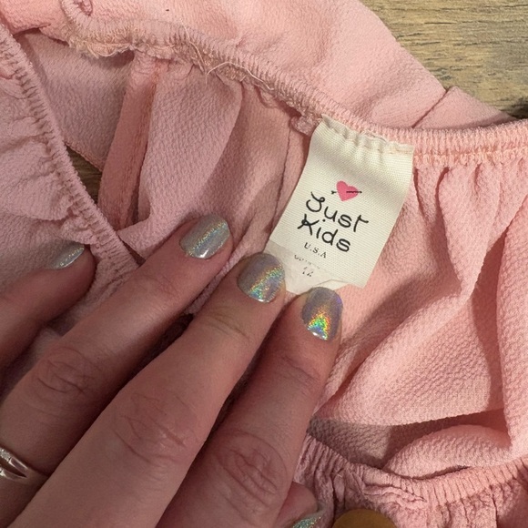 🌸 Just Kids Pink and Striped Jumpsuit - Size 14 🌸 - Picture 4 of 4